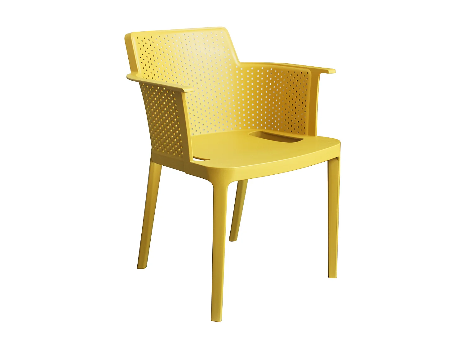 MilaniHome.it - Poltrona in plastica per esterno giardino interno sala da pranzo colorata polipropilenedi coloreGiallo