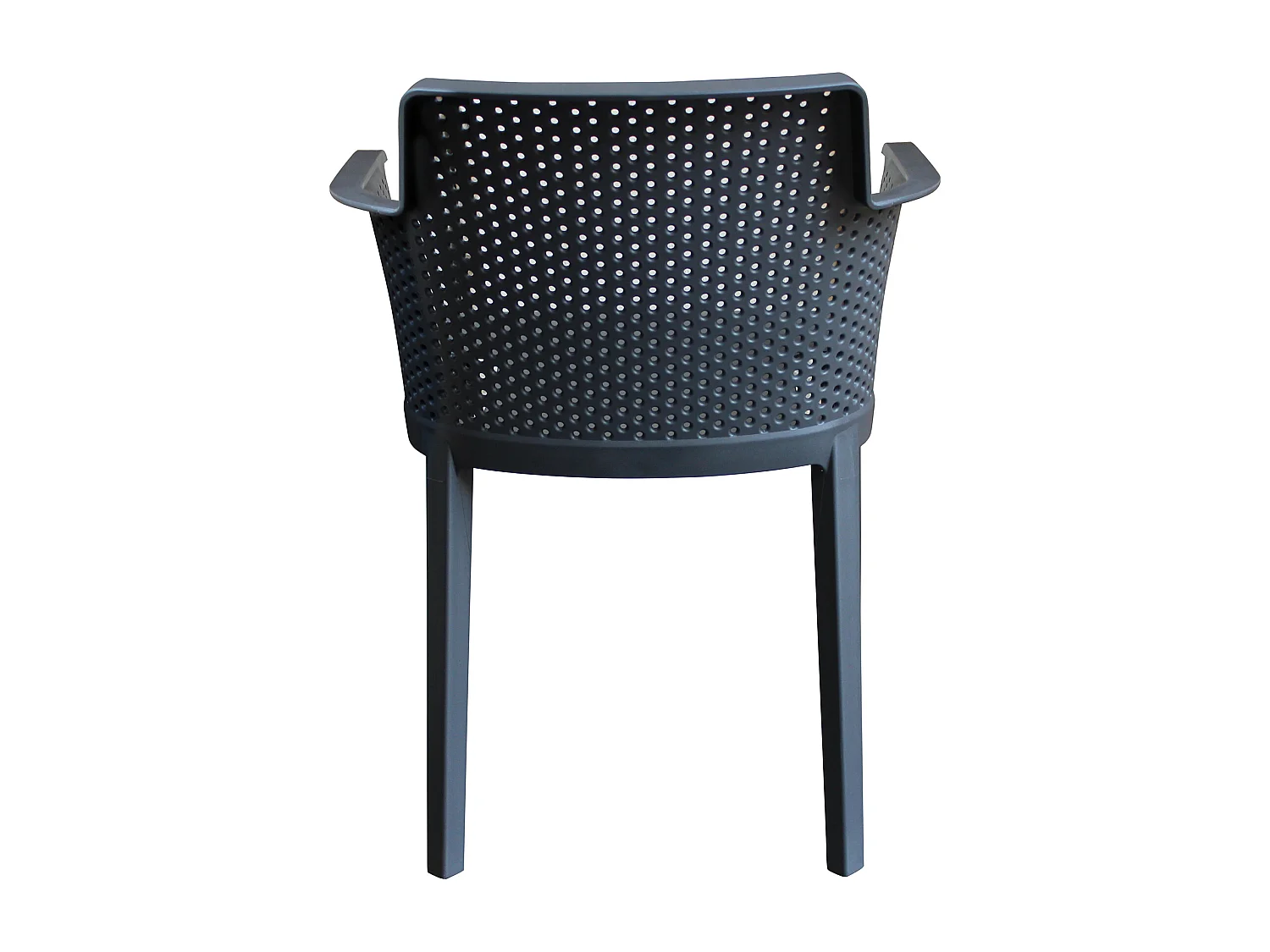 MilaniHome.it - set di 4 Poltrone in plastica per esterno giardino interno sala da pranzo colorata polipropilenedi coloreAntracite