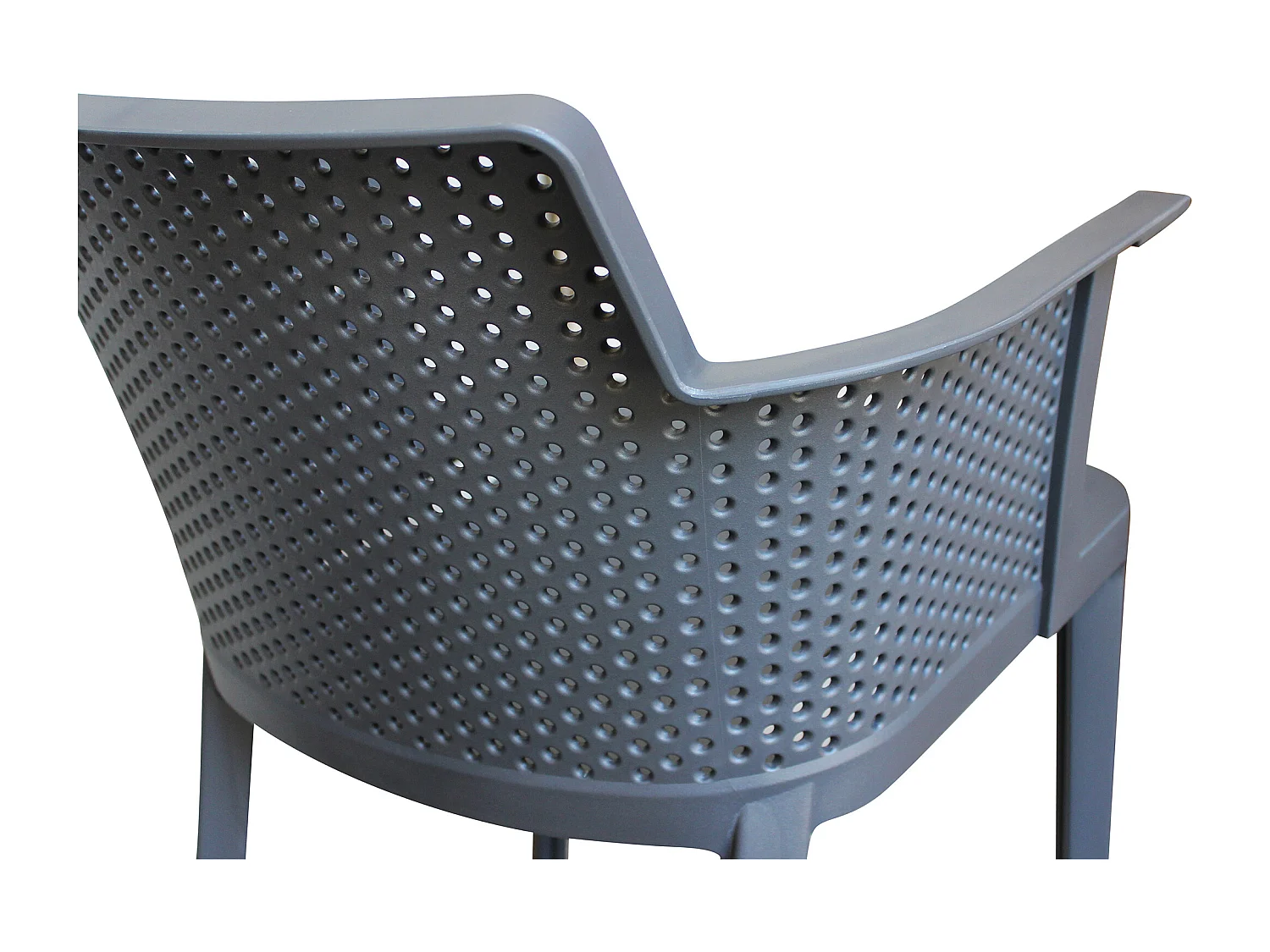 MilaniHome.it - set di 4 Poltrone in plastica per esterno giardino interno sala da pranzo colorata polipropilenedi coloreAntracite