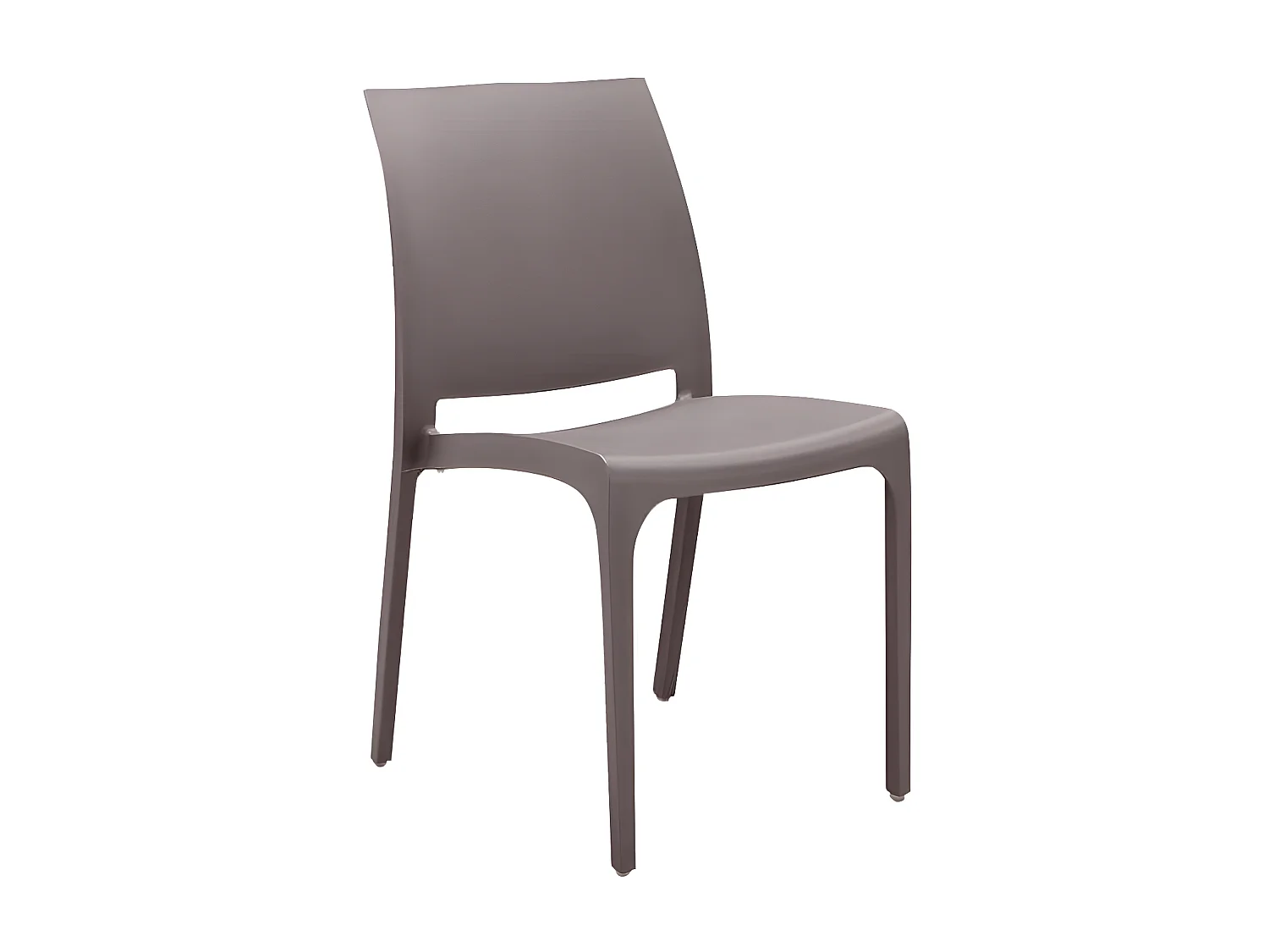 MilaniHome.it - set di 4 sedie poltrone da giardino in plastica design moderno colorata Taupedi coloreTaupe