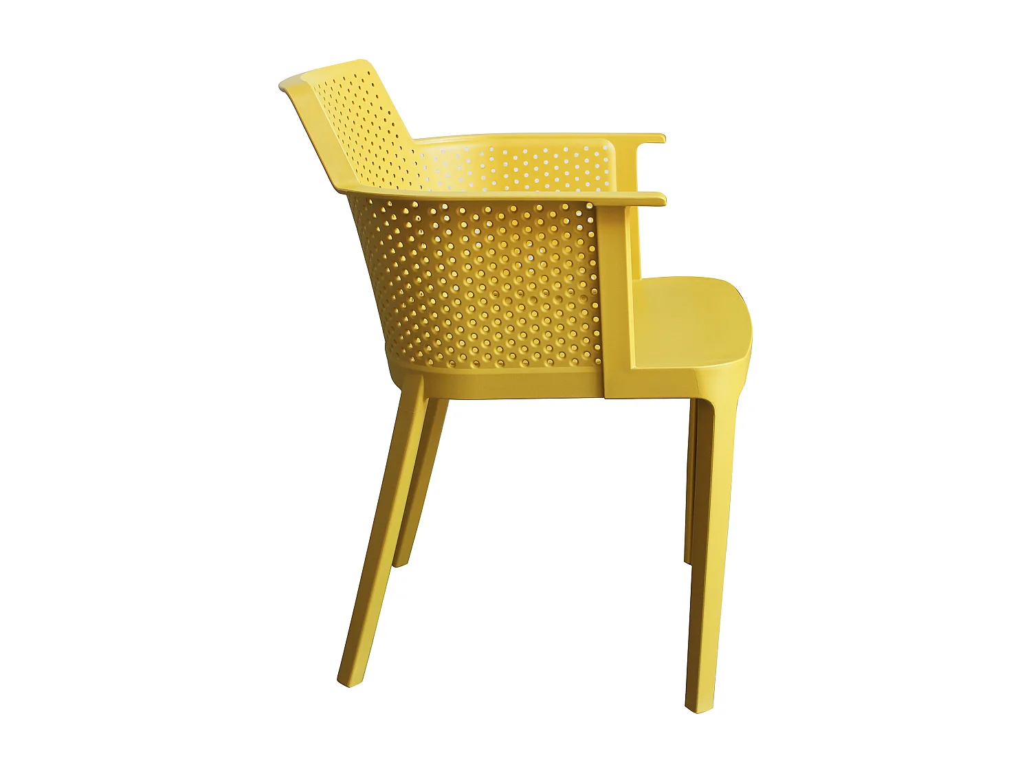 MilaniHome.it - set di 4 Poltrone in plastica per esterno giardino interno sala da pranzo colorata polipropilenedi coloreGiallo