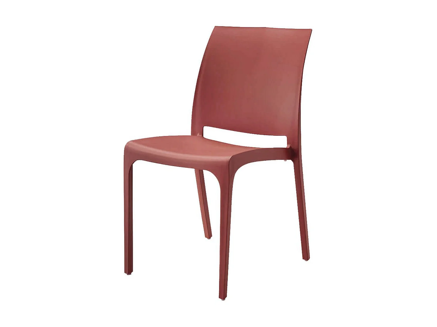 MilaniHome.it - set di 2 sedie poltrone da giardino in plastica design moderno colorata Rossodi coloreRosso