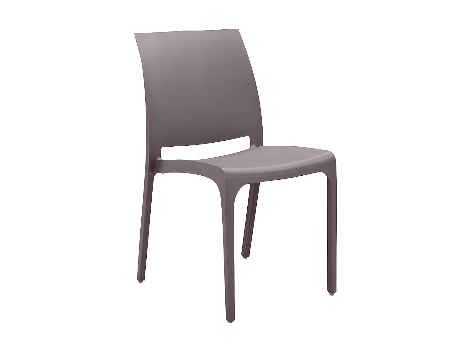 MilaniHome.it - set di 6 sedie poltrone da giardino in plastica design moderno colorata Taupedi coloreTaupe