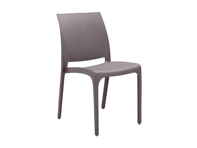 MilaniHome.it - sedia da giardino in plastica design moderno coloratadi coloreTaupe
