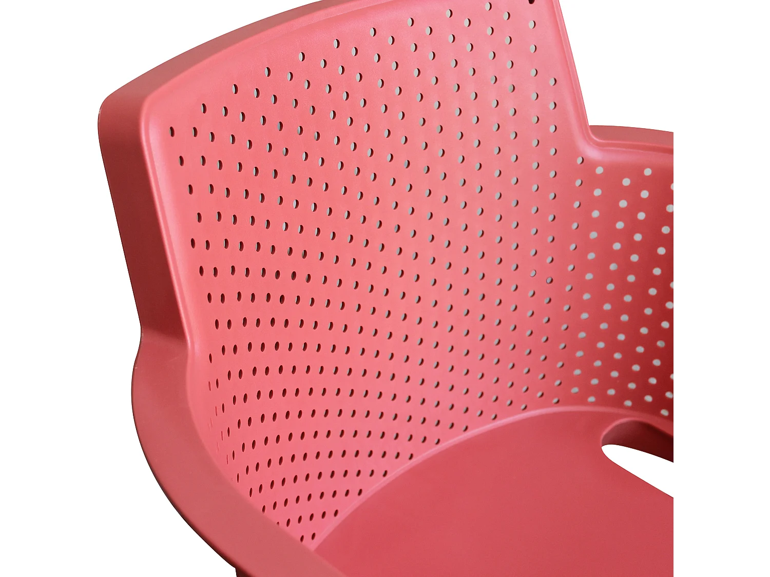 MilaniHome.it - set di 4 Poltrone in plastica per esterno giardino interno sala da pranzo colorata polipropilenedi coloreRosso corallo