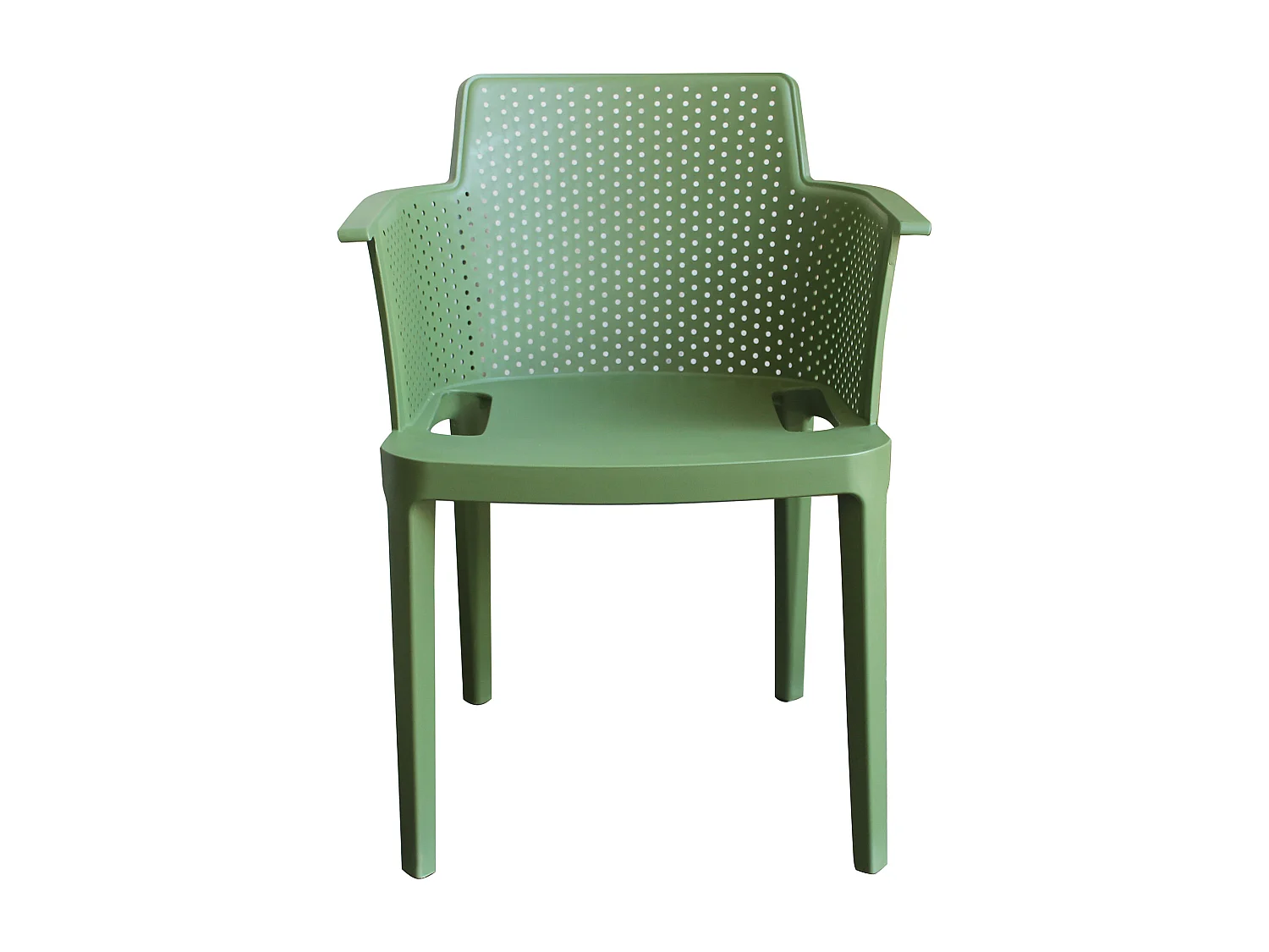 MilaniHome.it - set di 4 Poltrone in plastica per esterno giardino interno sala da pranzo colorata polipropilenedi coloreVerde