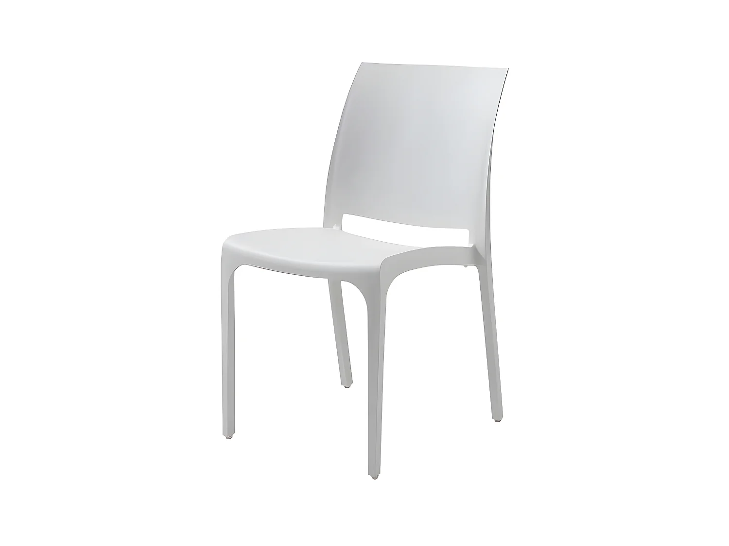 MilaniHome.it - set di 2 sedie poltrone da giardino in plastica design moderno colorata Biancodi coloreBianco