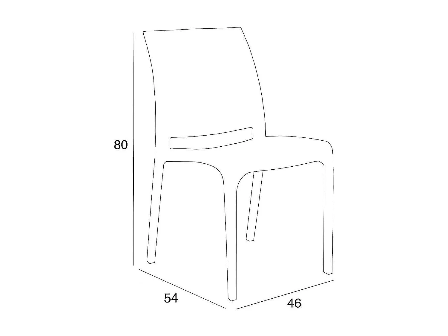 MilaniHome.it - set di 2 sedie poltrone da giardino in plastica design moderno colorata Biancodi coloreBianco