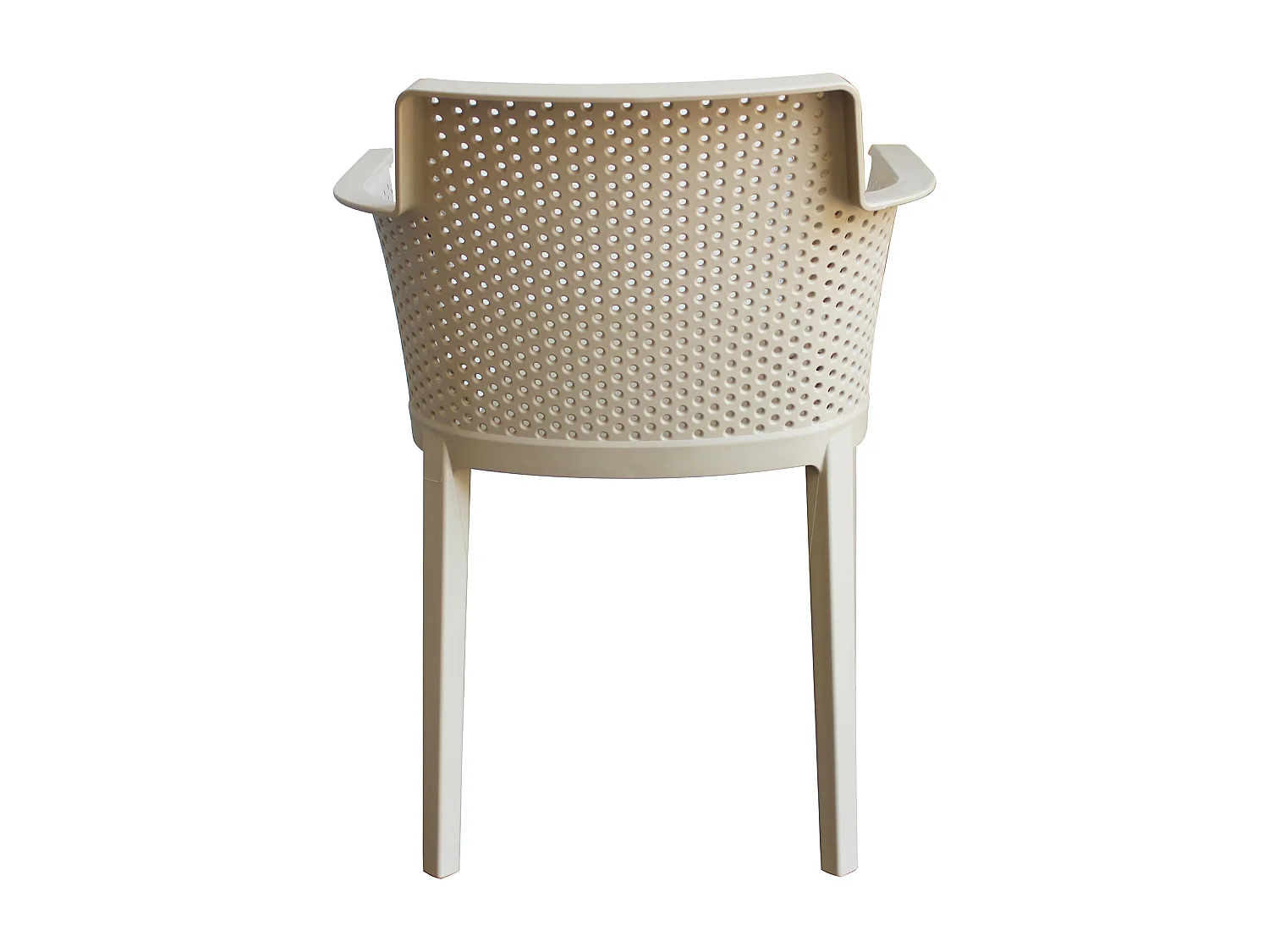 MilaniHome.it - set di 4 Poltrone in plastica per esterno giardino interno sala da pranzo colorata polipropilenedi coloreTortora