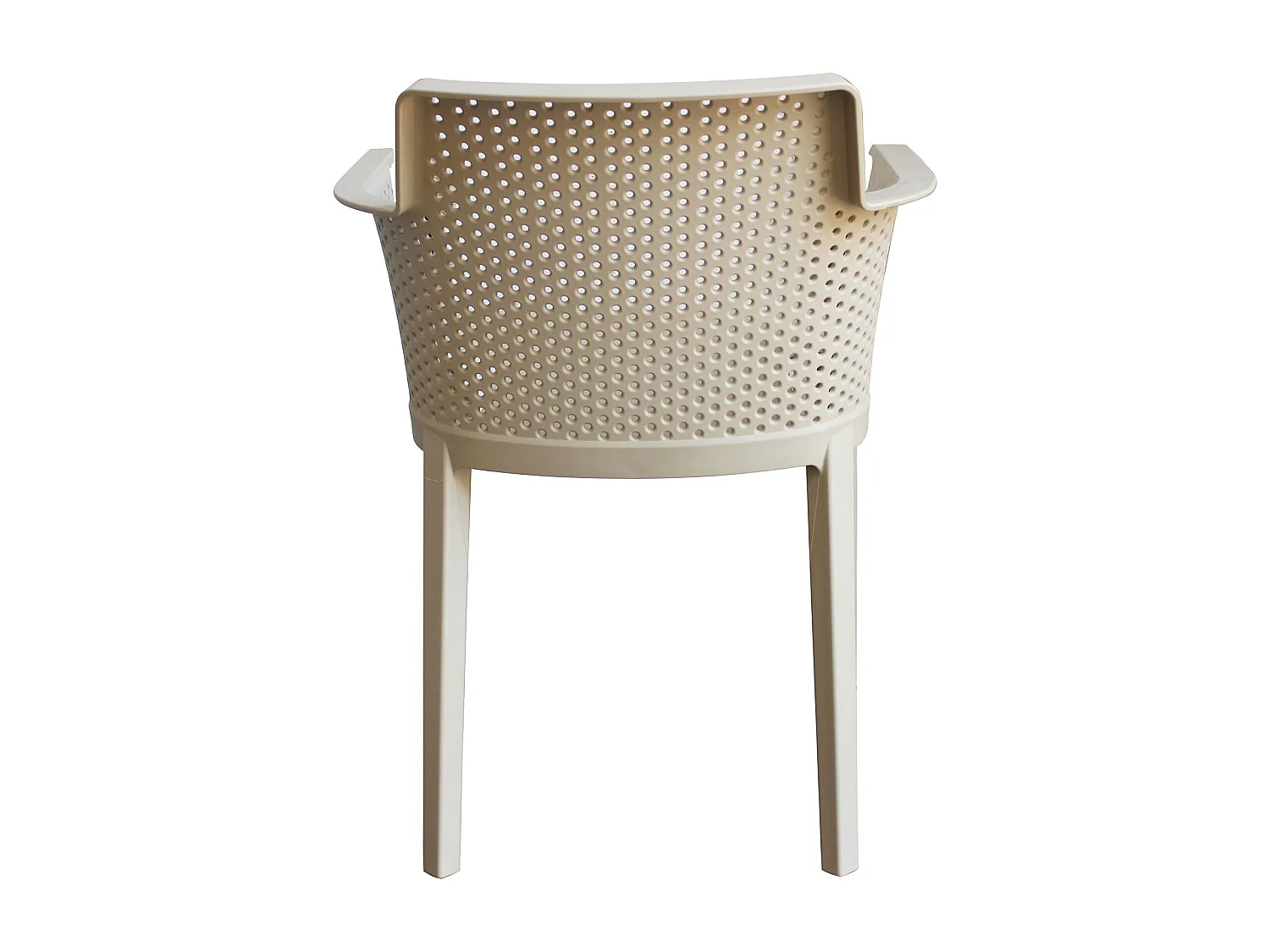 MilaniHome.it - set di 4 Poltrone in plastica per esterno giardino interno sala da pranzo colorata polipropilenedi coloreTortora