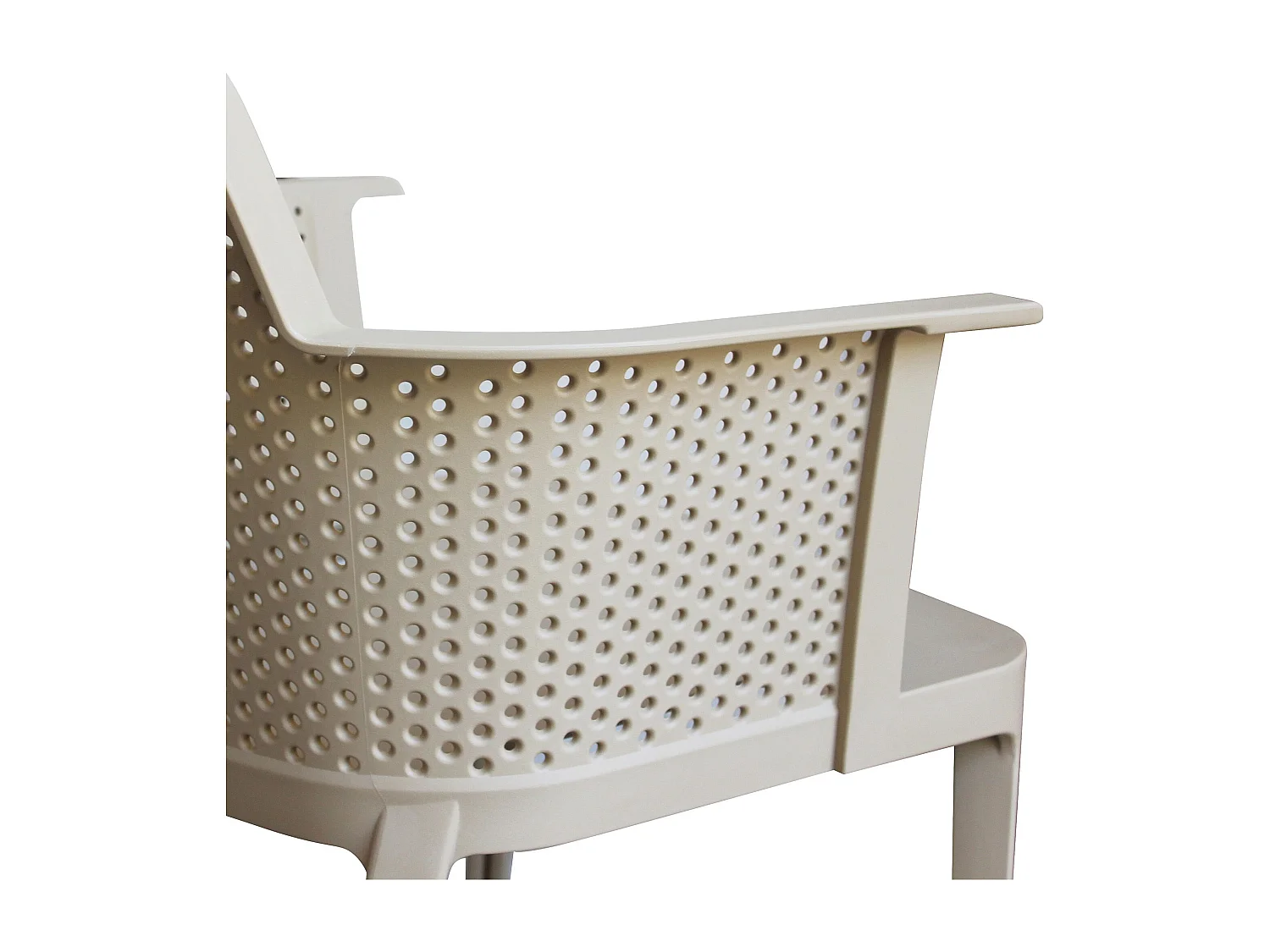 MilaniHome.it - set di 4 Poltrone in plastica per esterno giardino interno sala da pranzo colorata polipropilenedi coloreTortora