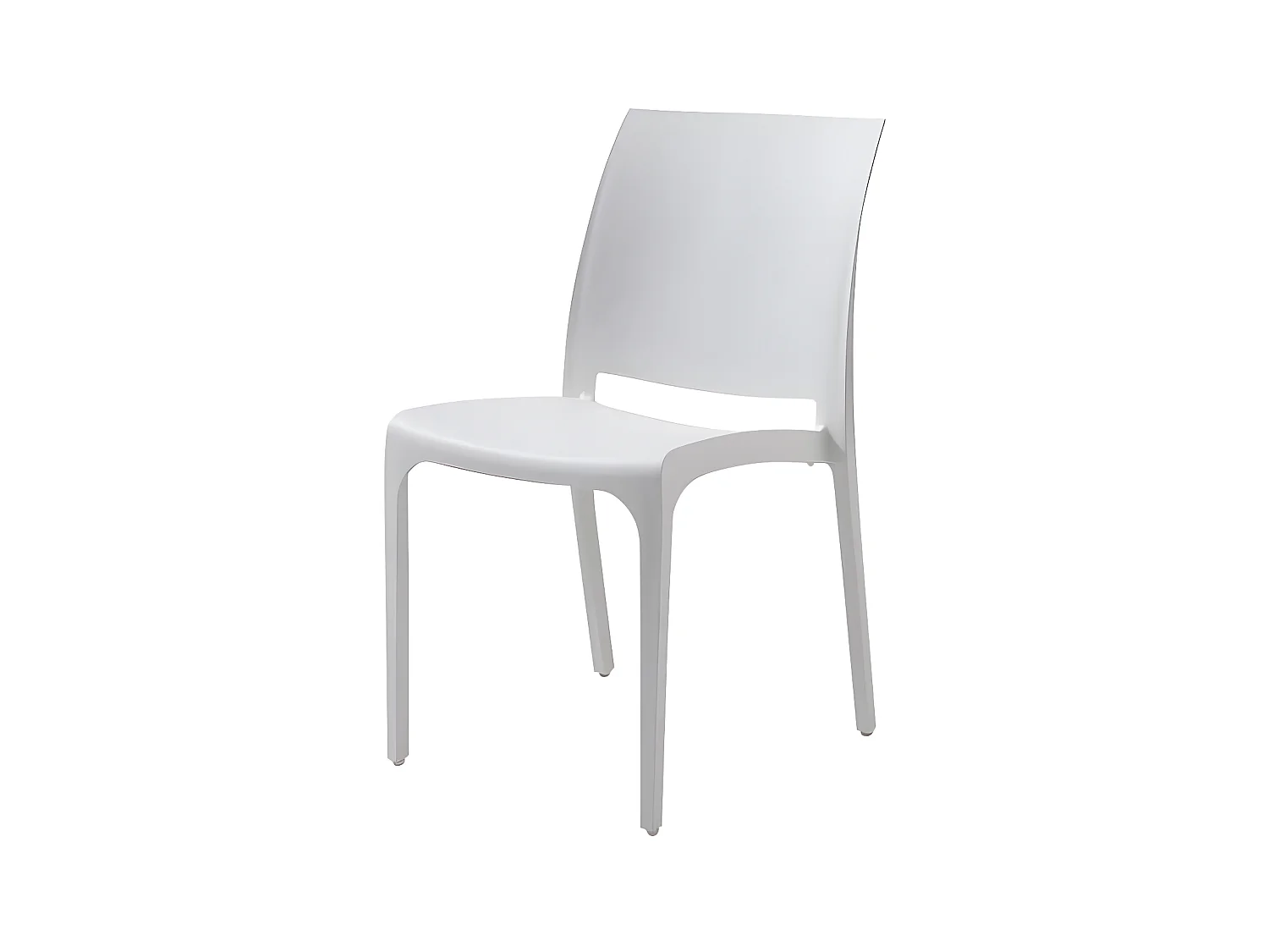 MilaniHome.it - set di 4 sedie poltrone da giardino in plastica design moderno colorata Biancodi coloreBianco