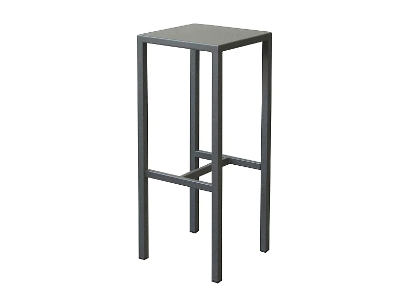 MilaniHome.it - Sgabello in metallo alto di design per esterno giardino cm 32 l x 32 p x 77,5 hdi coloreAntracite
