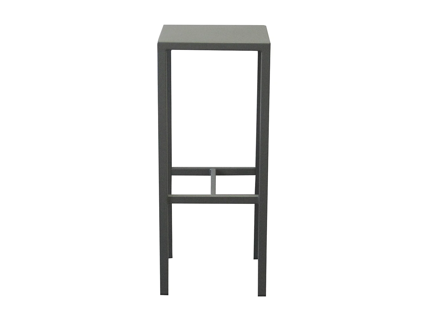 MilaniHome.it - Sgabello in metallo alto di design per esterno giardino cm 32 l x 32 p x 77,5 hdi coloreAntracite