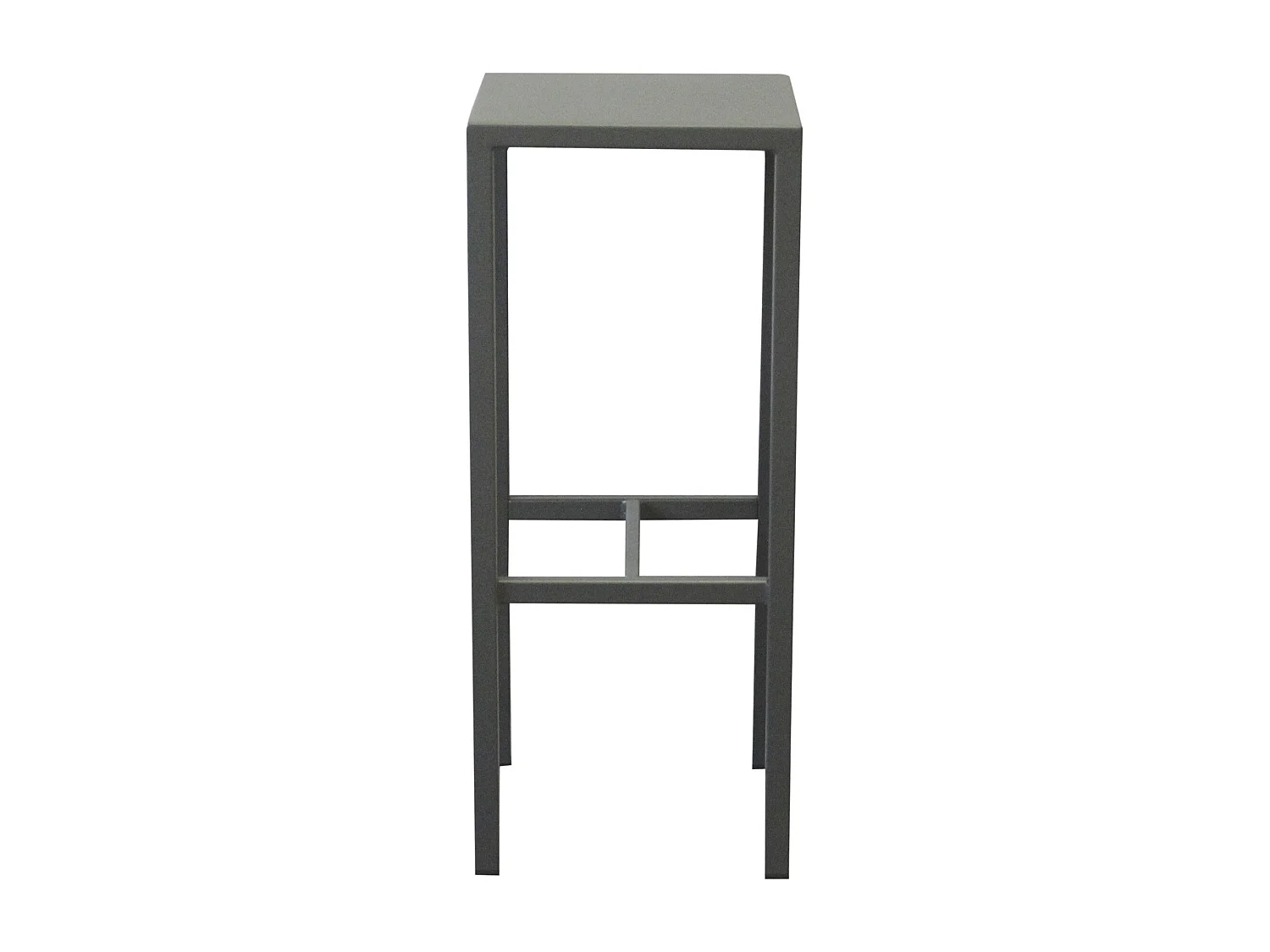 MilaniHome.it - Sgabello in metallo alto di design per esterno giardino cm 32 l x 32 p x 77,5 hdi coloreAntracite