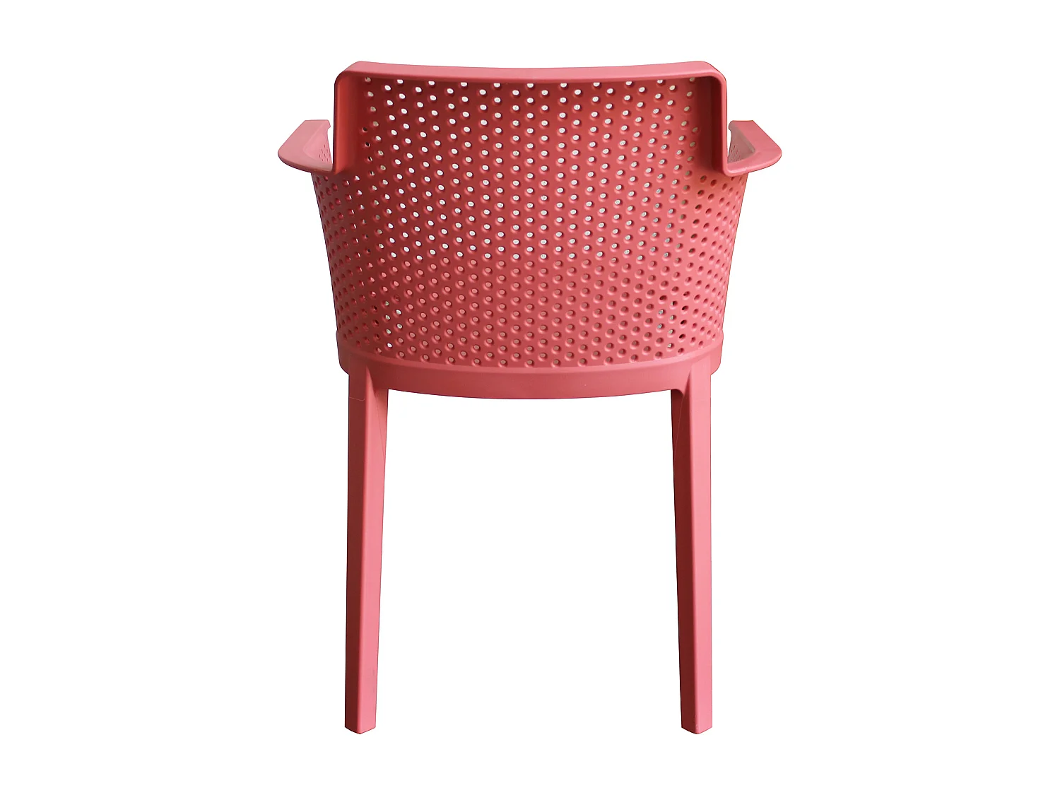 MilaniHome.it - Poltrona in plastica per esterno giardino interno sala da pranzo colorata polipropilenedi coloreRosso corallo