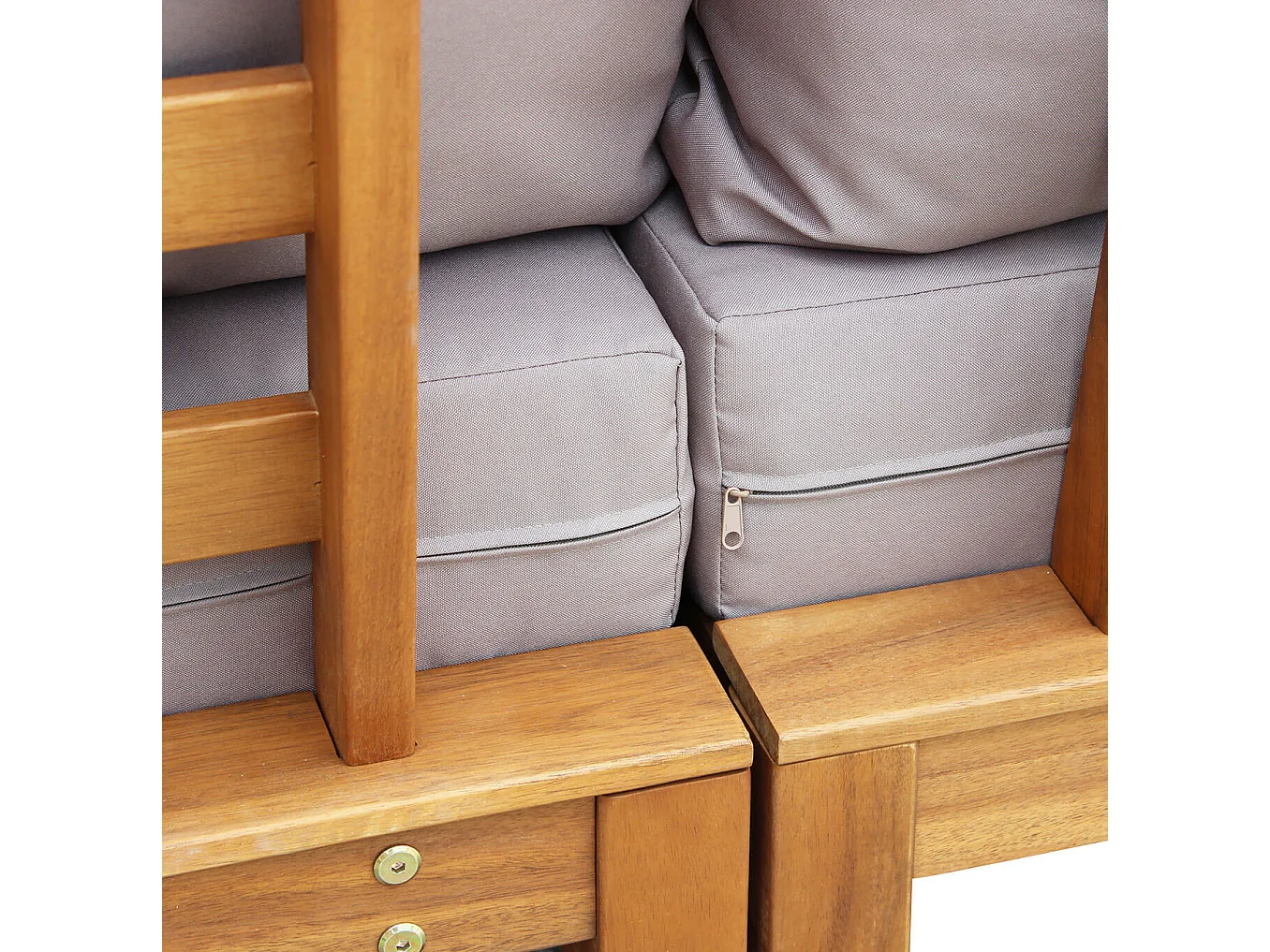 MilaniHome.it - salotto da giardino angolare in legnodi coloreTortora