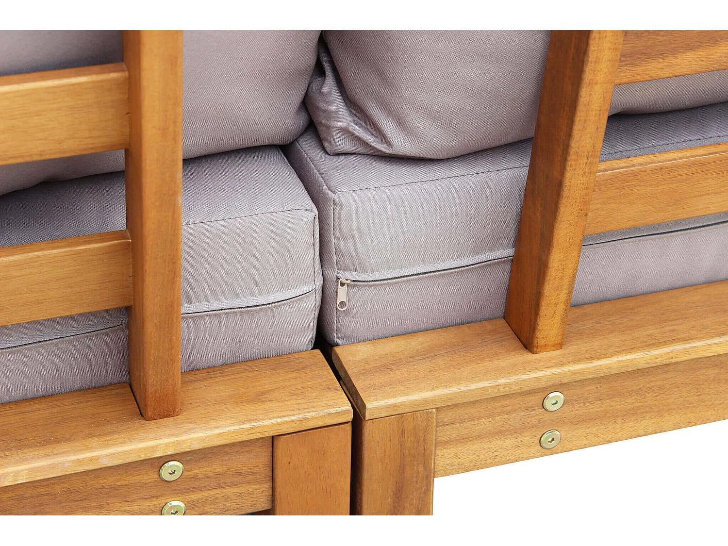 MilaniHome.it - salotto da giardino angolare in legnodi coloreTortora