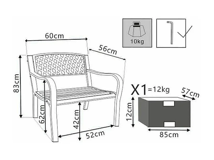 MilaniHome.it - Poltrona In Ferro Nero Per Esterno Giardino, Portico, Ristorante, Gelateria Bar Hotel Albergodi coloreAntracite