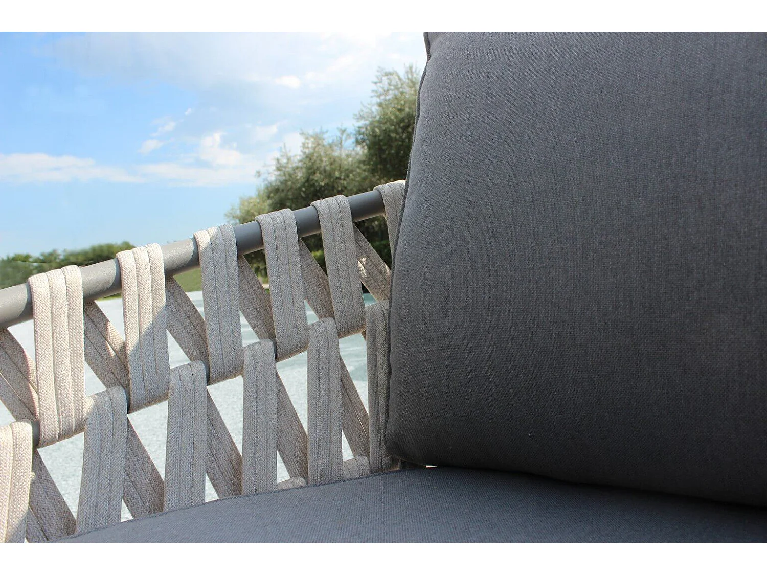 MilaniHome.it - Salotto Da Giardino Completo Di Cuscini Intreccio In Rattan Sinteticodi coloreMarrone