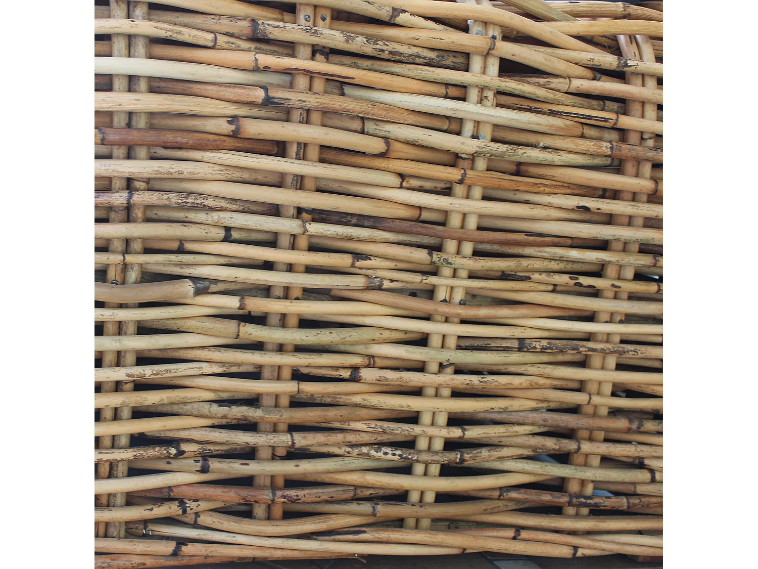 MilaniHome.it - Divano Da Giardino Componibile Completo Di Cuscino Intreccio In Rattan Naturaledi coloreMarrone