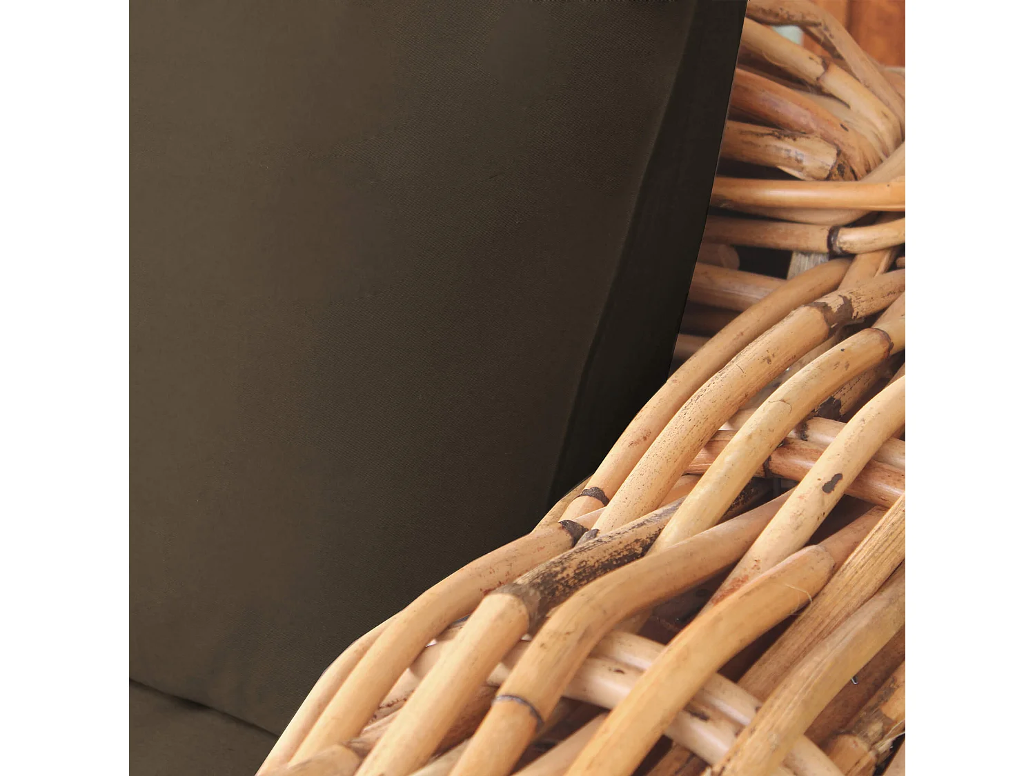 MilaniHome.it - Divano Da Giardino Componibile Completo Di Cuscino Intreccio In Rattan Naturaledi coloreMarrone