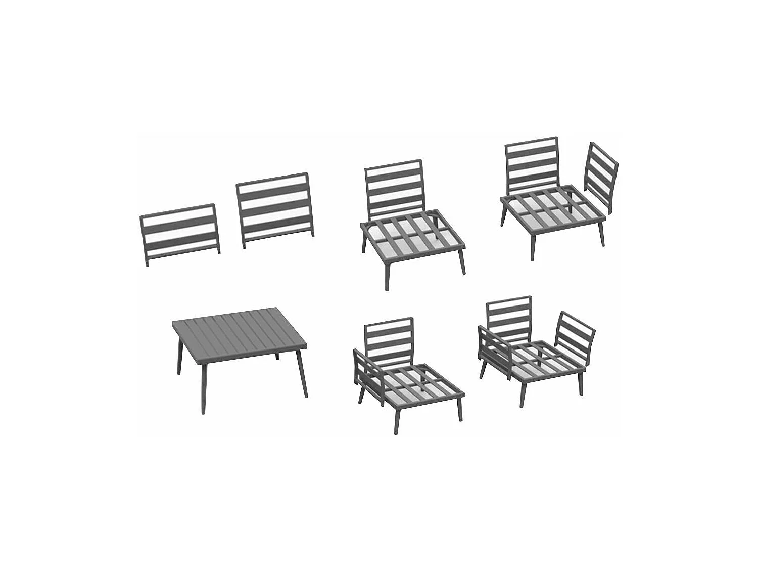 MilaniHome.it - coppia di braccioli per salotto modulare di design per esterno giardinodi coloreAntracite