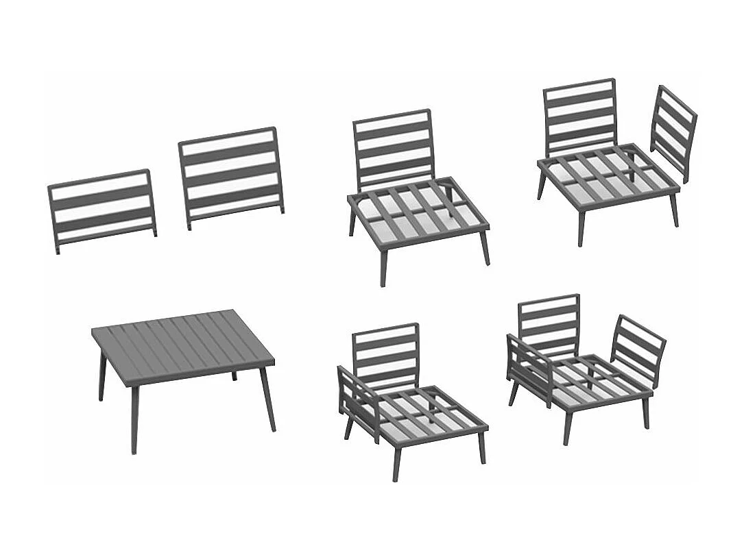 MilaniHome.it - coppia di braccioli per salotto modulare di design per esterno giardinodi coloreAntracite