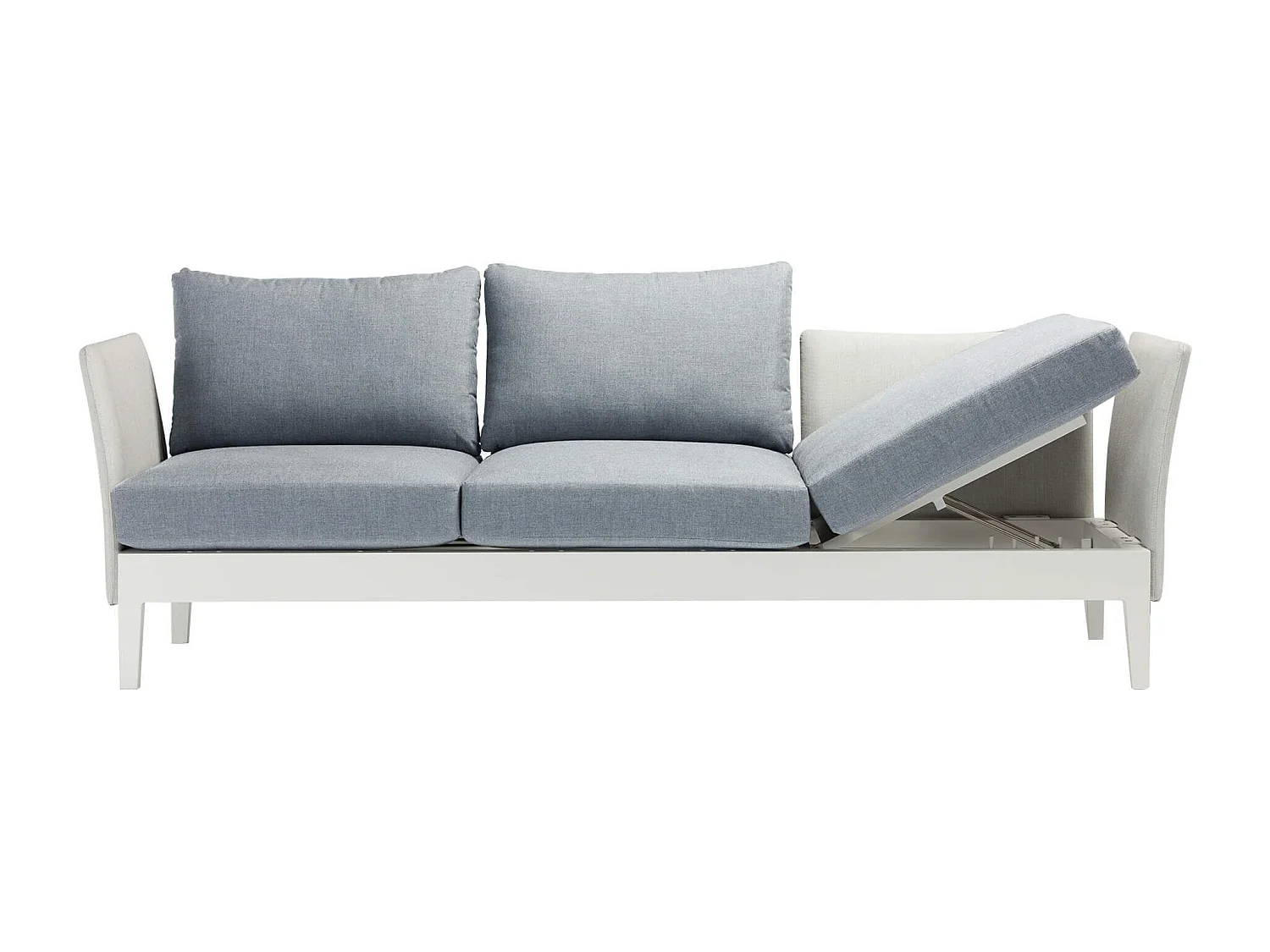 MilaniHome.it - Salotto Da Giardino Set In Alluminio 3 Posti Bianco Da Esterno Portico Terrazzodi coloreBianco