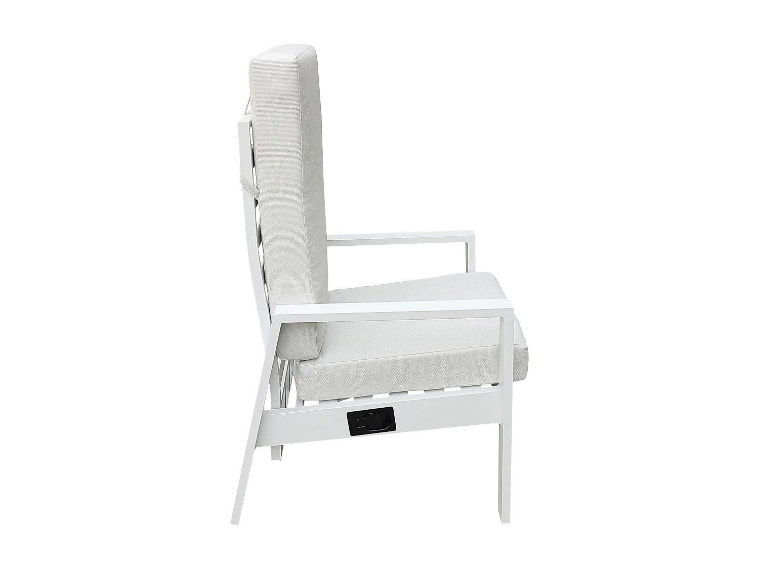 MilaniHome.it - poltrona reclinabile in alluminio di design per esterno giardino cm 65 l x 71 p x 101 hdi coloreBianco