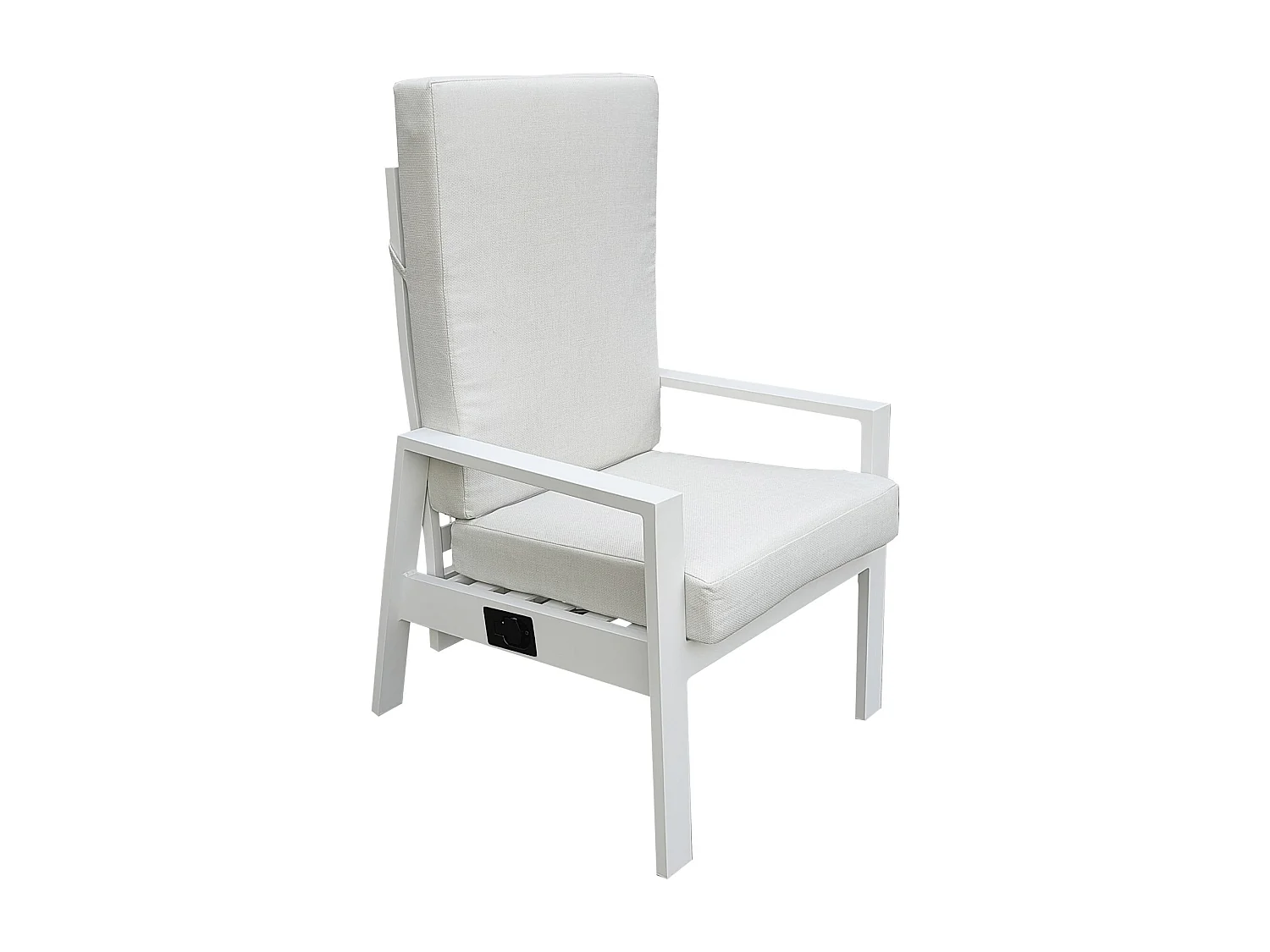 MilaniHome.it - poltrona reclinabile in alluminio di design per esterno giardino cm 65 l x 71 p x 101 hdi coloreBianco