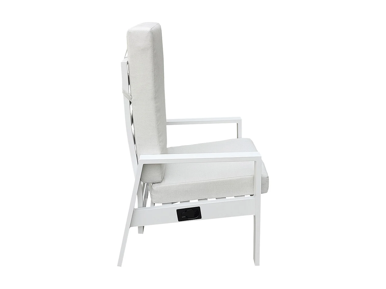 MilaniHome.it - poltrona reclinabile in alluminio di design per esterno giardino cm 65 l x 71 p x 101 hdi coloreBianco