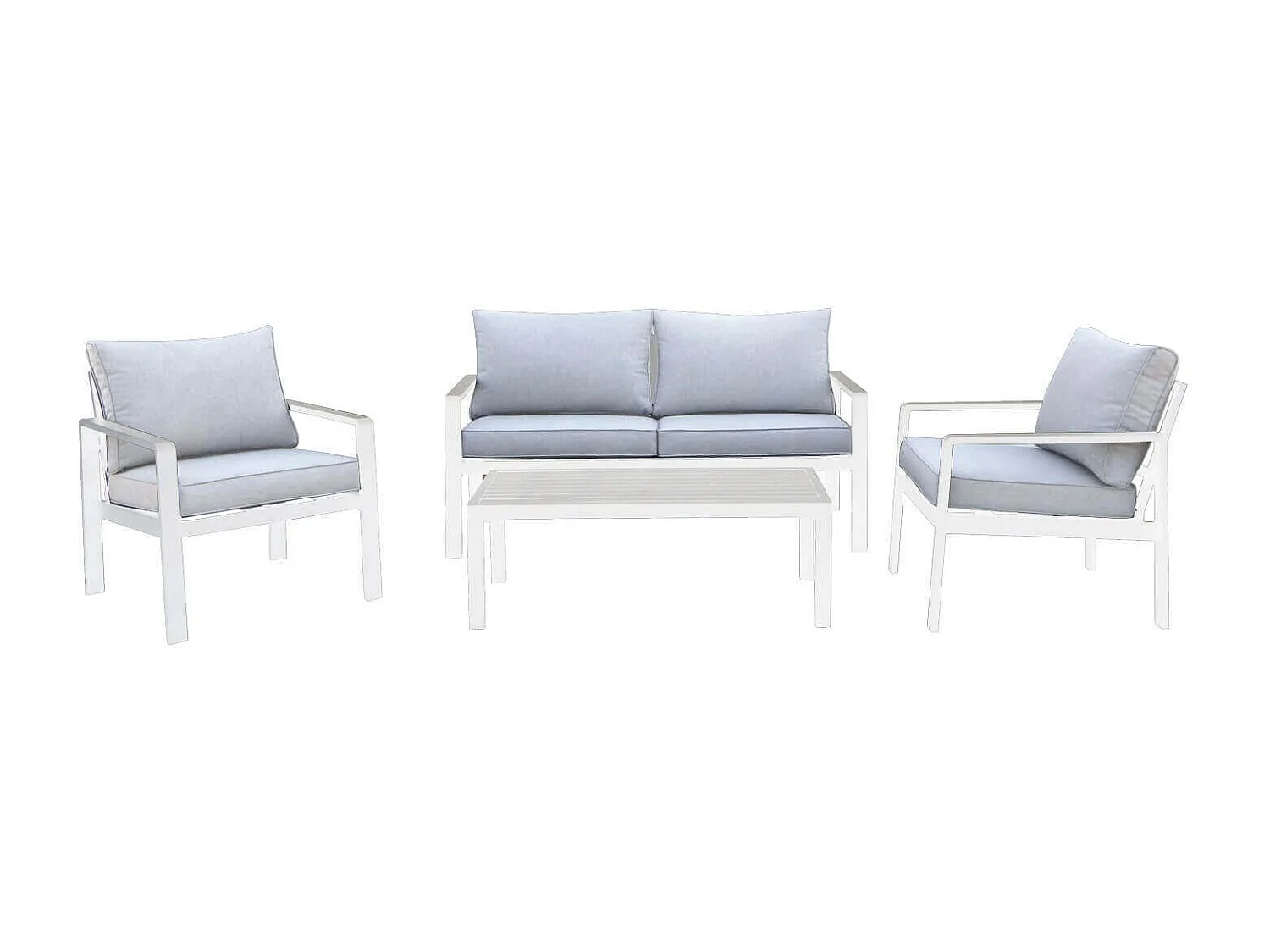 MilaniHome.it - salotto da giardino 4 posti di design moderno per esterno di coloreBianco