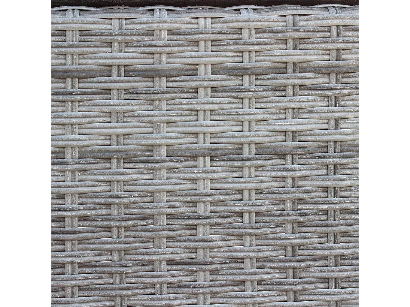 MilaniHome.it - Divano Da Giardino Con Pouf Completo Di Cuscino Intreccio In Rattan Sinteticodi coloreGrigio