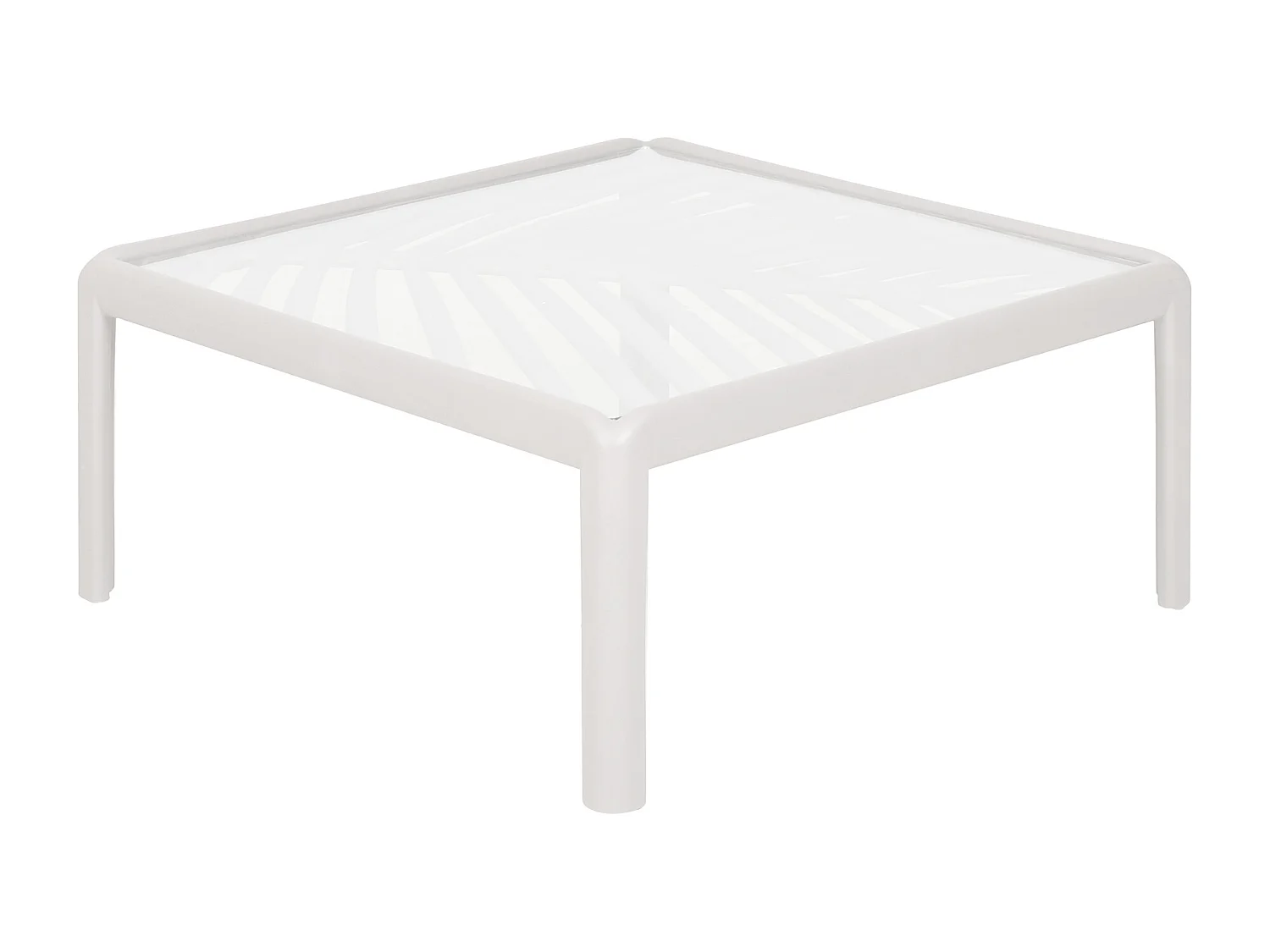 MilaniHome.it - tavolino per salotto modulare di design per esterno giardino cm 70 l x 70 p x 32 hdi coloreBianco