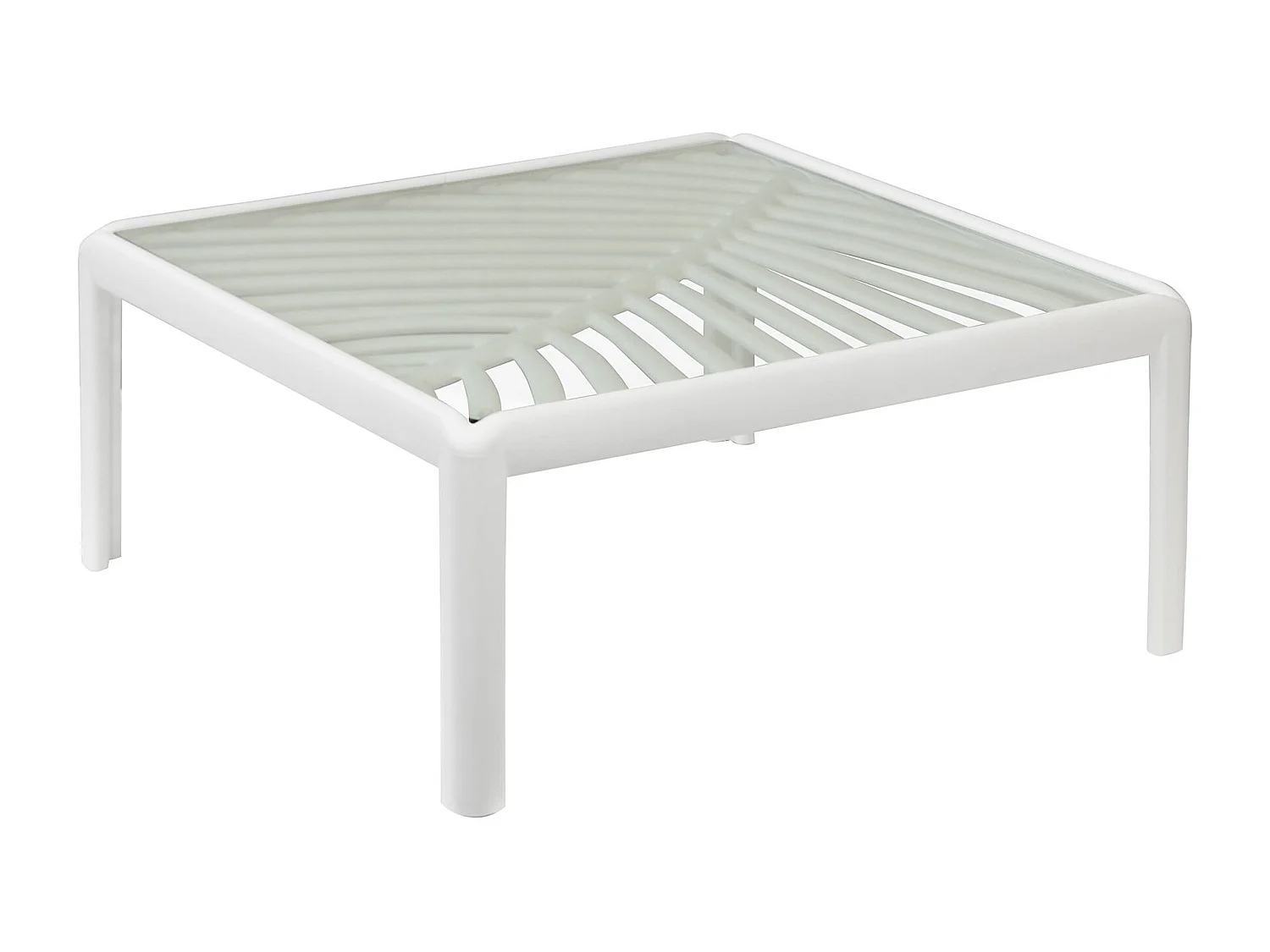 MilaniHome.it - tavolino per salotto modulare di design per esterno giardino cm 70 l x 70 p x 32 hdi coloreBianco