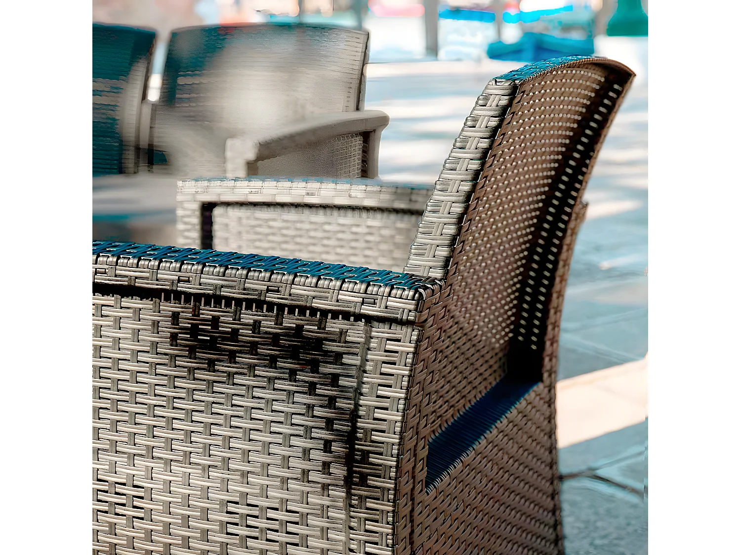 MilaniHome.it - salotto da esterno in resina rattan di design moderno per giardino resistente e impermeabileD.117x64,5x76/P.63x64,5x76/T60x54,5x40,5di coloreTaupe