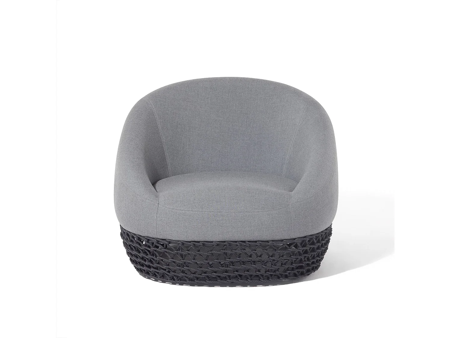 MilaniHome.it - poltrona da esterno in alluminio e corda di design per esterno giardino cm 91 l x 91 p x 73,5 hdi coloreGrigio