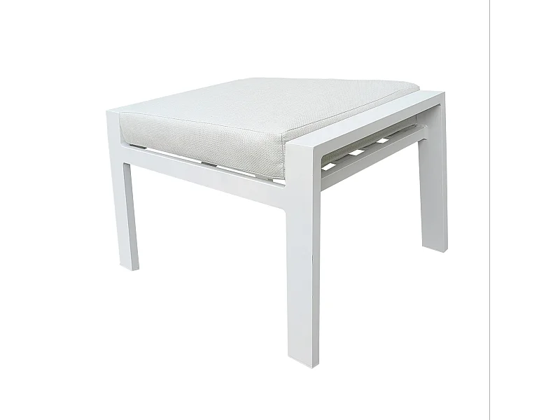 MilaniHome.it - poggiapiedi per poltrona reclinabile di design per esterno giardino cm 56 l x 65 p x 41 hdi coloreBianco