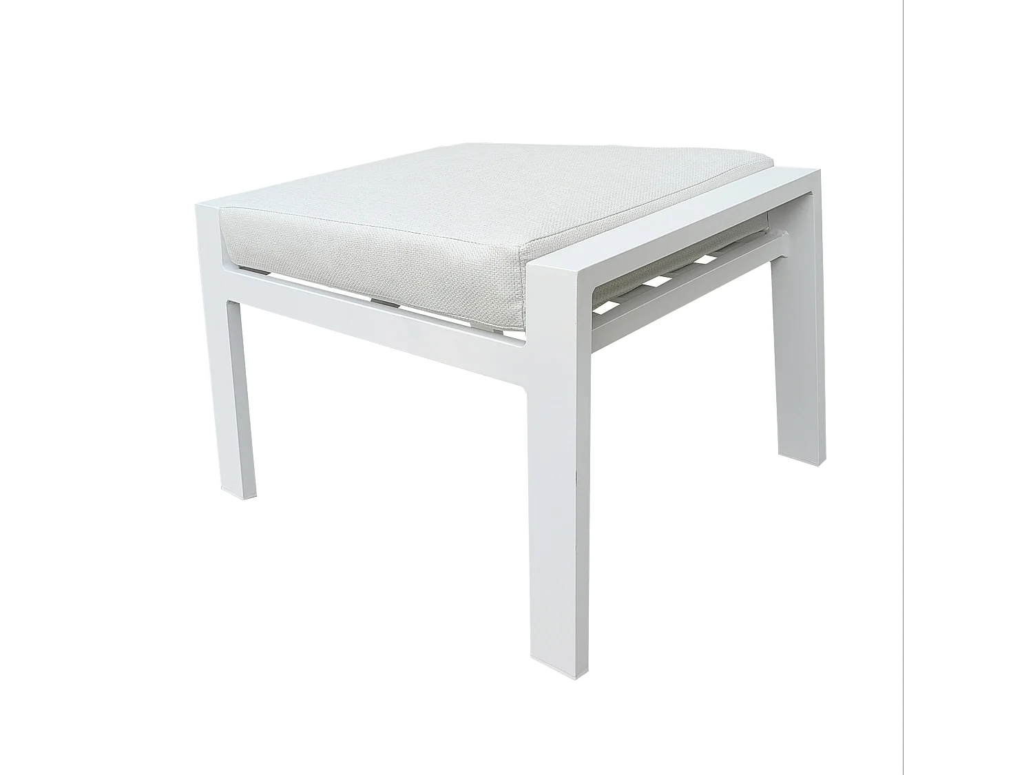MilaniHome.it - poggiapiedi per poltrona reclinabile di design per esterno giardino cm 56 l x 65 p x 41 hdi coloreBianco