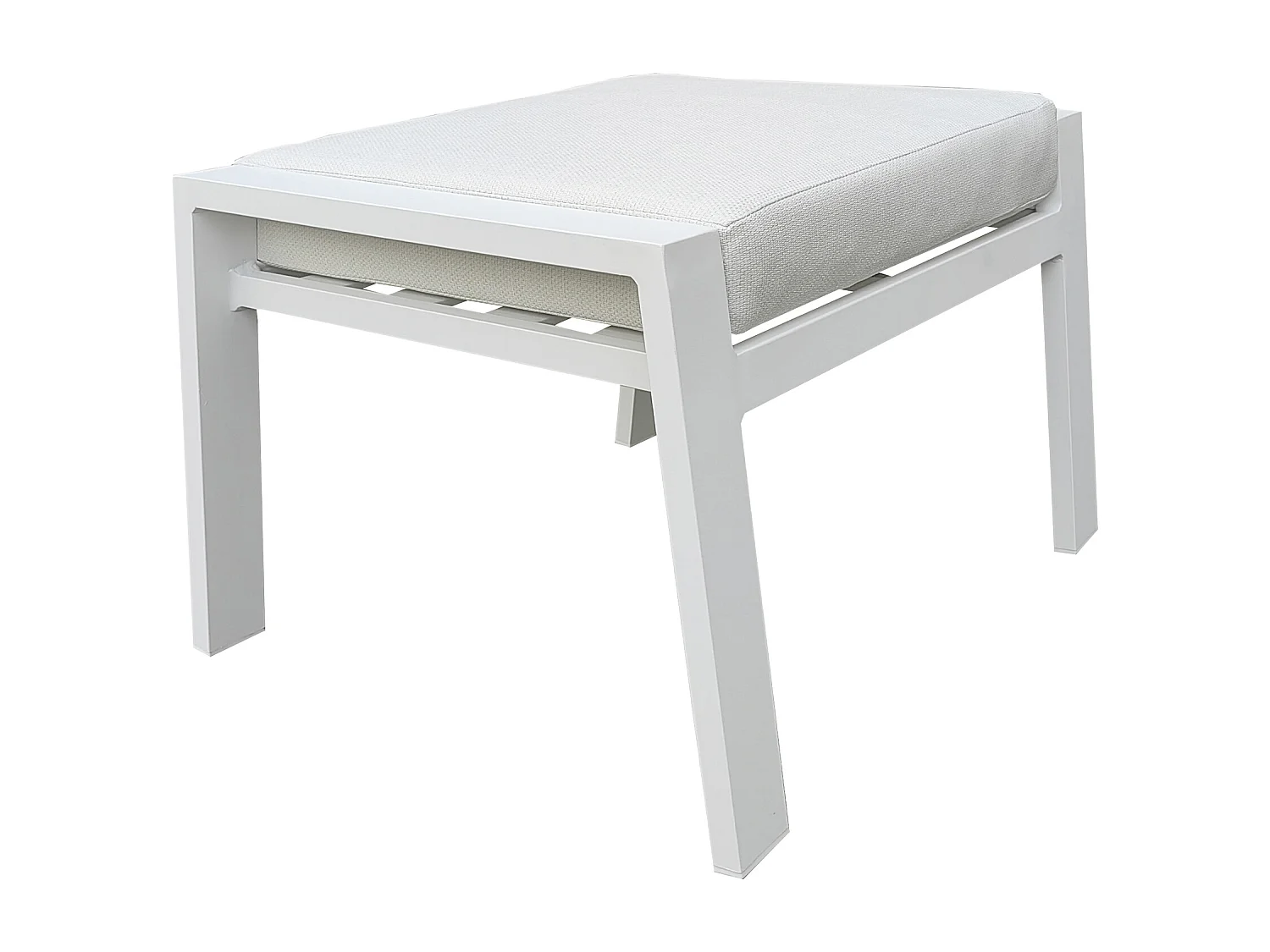 MilaniHome.it - poggiapiedi per poltrona reclinabile di design per esterno giardino cm 56 l x 65 p x 41 hdi coloreBianco