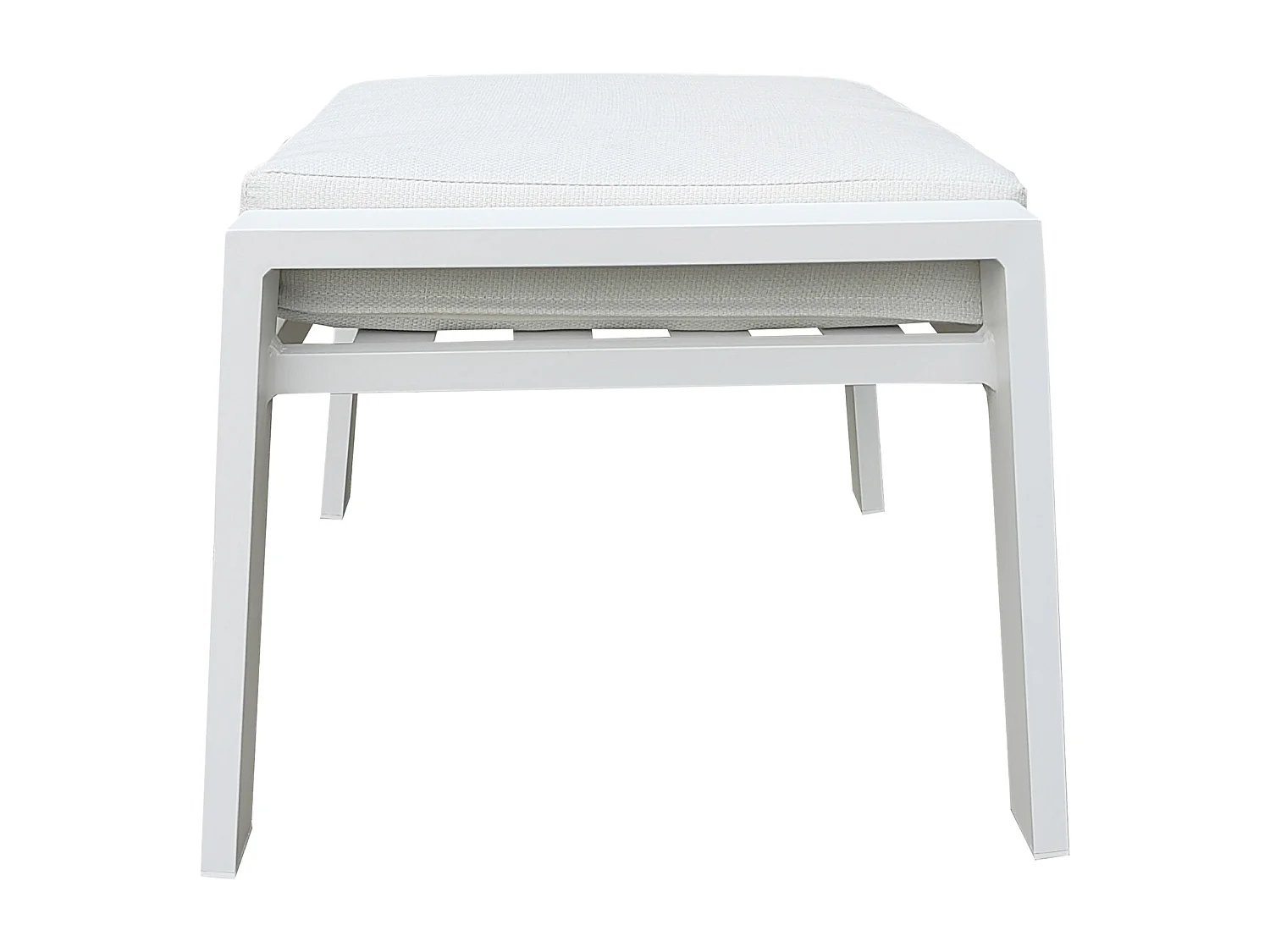 MilaniHome.it - poggiapiedi per poltrona reclinabile di design per esterno giardino cm 56 l x 65 p x 41 hdi coloreBianco