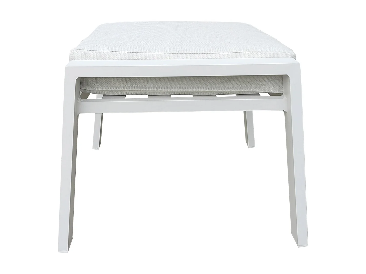 MilaniHome.it - poggiapiedi per poltrona reclinabile di design per esterno giardino cm 56 l x 65 p x 41 hdi coloreBianco