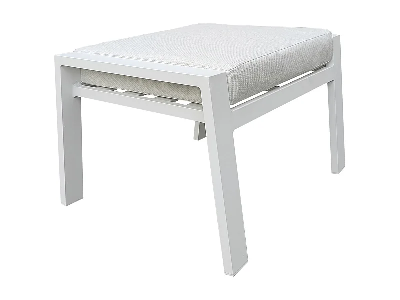 MilaniHome.it - poggiapiedi per poltrona reclinabile di design per esterno giardino cm 56 l x 65 p x 41 hdi coloreBianco