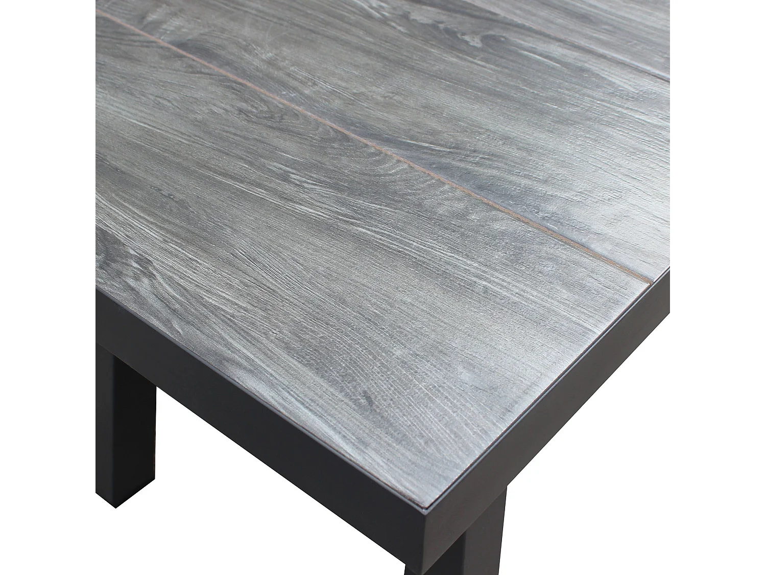 MilaniHome.it - salotto da giardino in alluminio 4 posti per esterno D.150x75x75/P.69x75x75/T.100x50x45di coloreAntracite