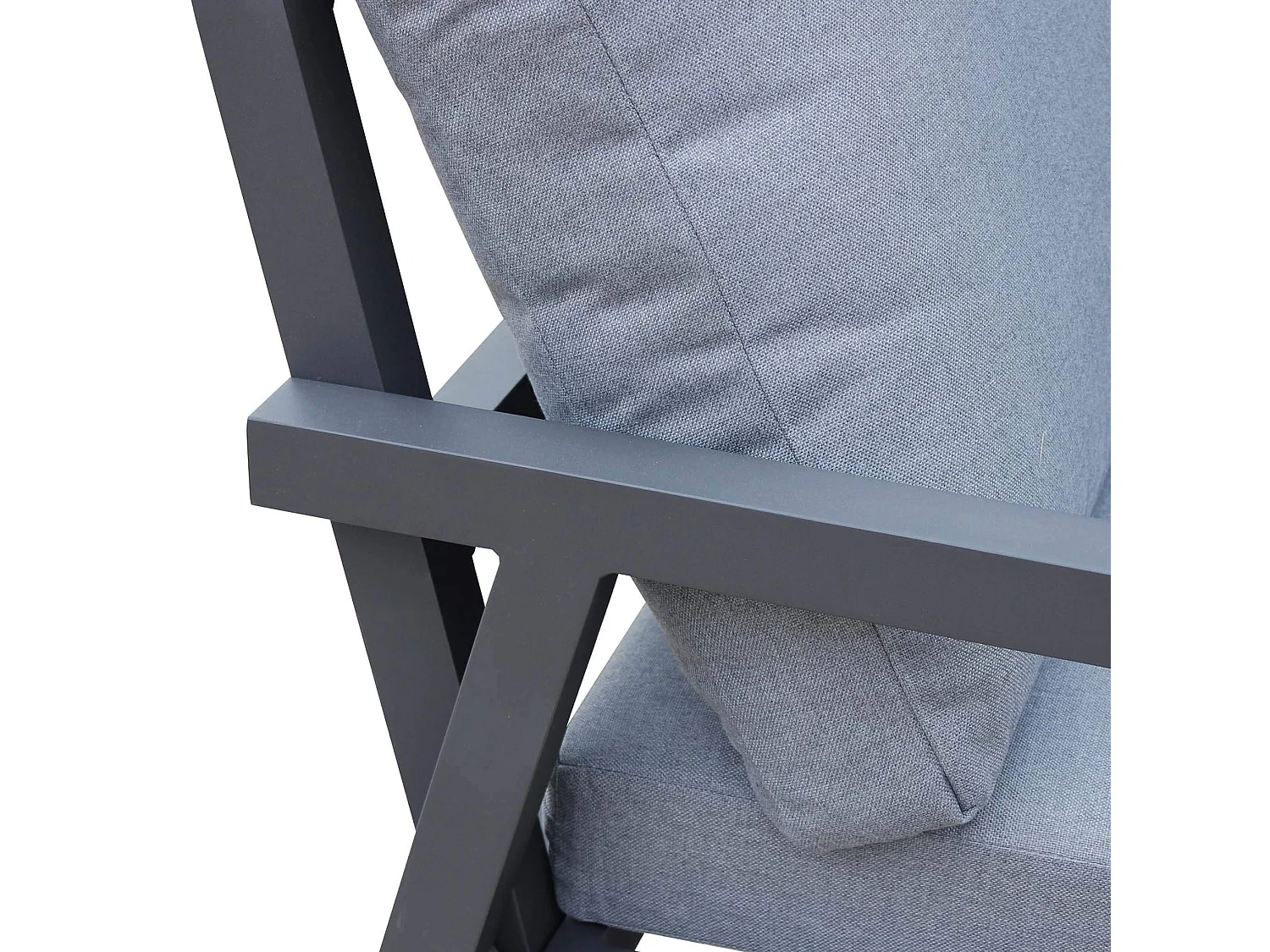 MilaniHome.it - salotto da giardino 5 posti di design moderno per esterno di coloreAntracite