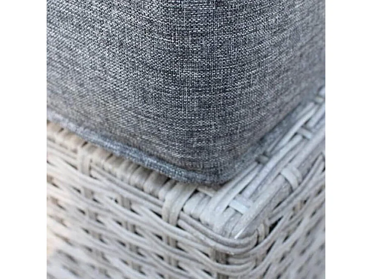 MilaniHome.it - Divano Da Giardino Con 2 Pouf Completo Di Cuscino Intreccio In Rattan Sinteticodi coloreGrigio