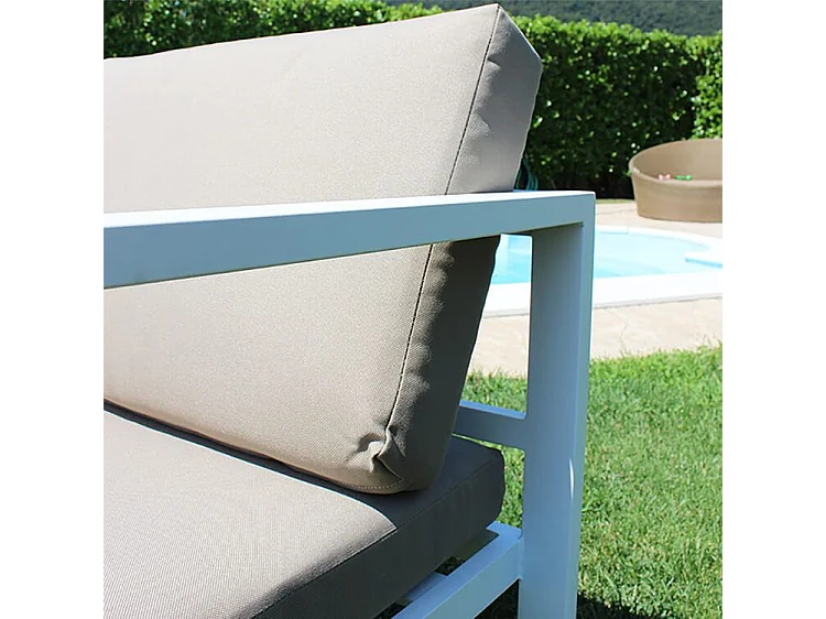 MilaniHome.it - Salotto Da Giardino In Alluminio Antracite Da Esterno Portico Per Locale Bar Agriturismo Hotel Albergo Pasticceriadi coloreBianco