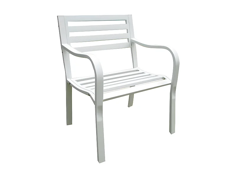 MilaniHome.it - Poltrona In Ferro Bianco Per Esterno Giardino, Portico, Ristorante, Gelateria Bar Hotel Albergodi coloreBianco