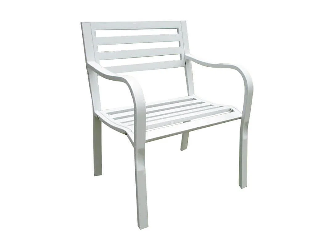 MilaniHome.it - Poltrona In Ferro Bianco Per Esterno Giardino, Portico, Ristorante, Gelateria Bar Hotel Albergodi coloreBianco